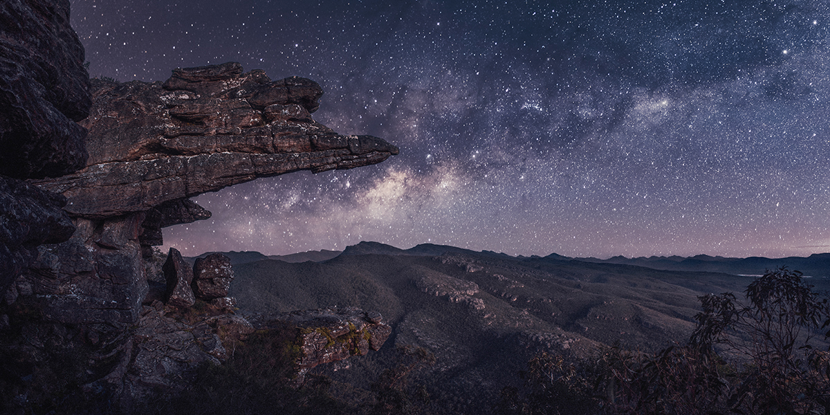 Grampians National Park - Night sky at the Balconies