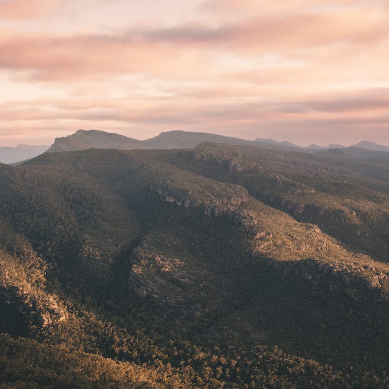Grampians National Park - Sunset on jagged ranges